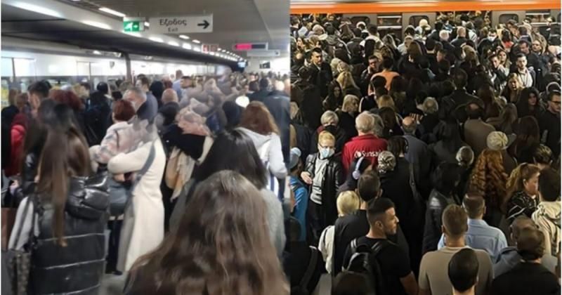 Εκτός λειτουργίας το Μετρό: Έκλεισαν οι σταθμοί – Συνωστισμός στις στάσεις του ΟΑΣΘ – Δείτε βίντεο
