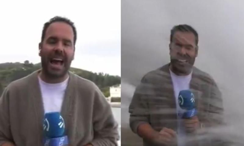 «Πάγωσαν» οι τηλεθεατές: Τρόμος on air… τεράστιο κύμα «κατάπιε» γνωστό δημοσιογράφο και εικονολήπτρια την ώρα ενω ήταν σε ζωντανή μετάδοση – Άφωνος ο παρουσιαστής
